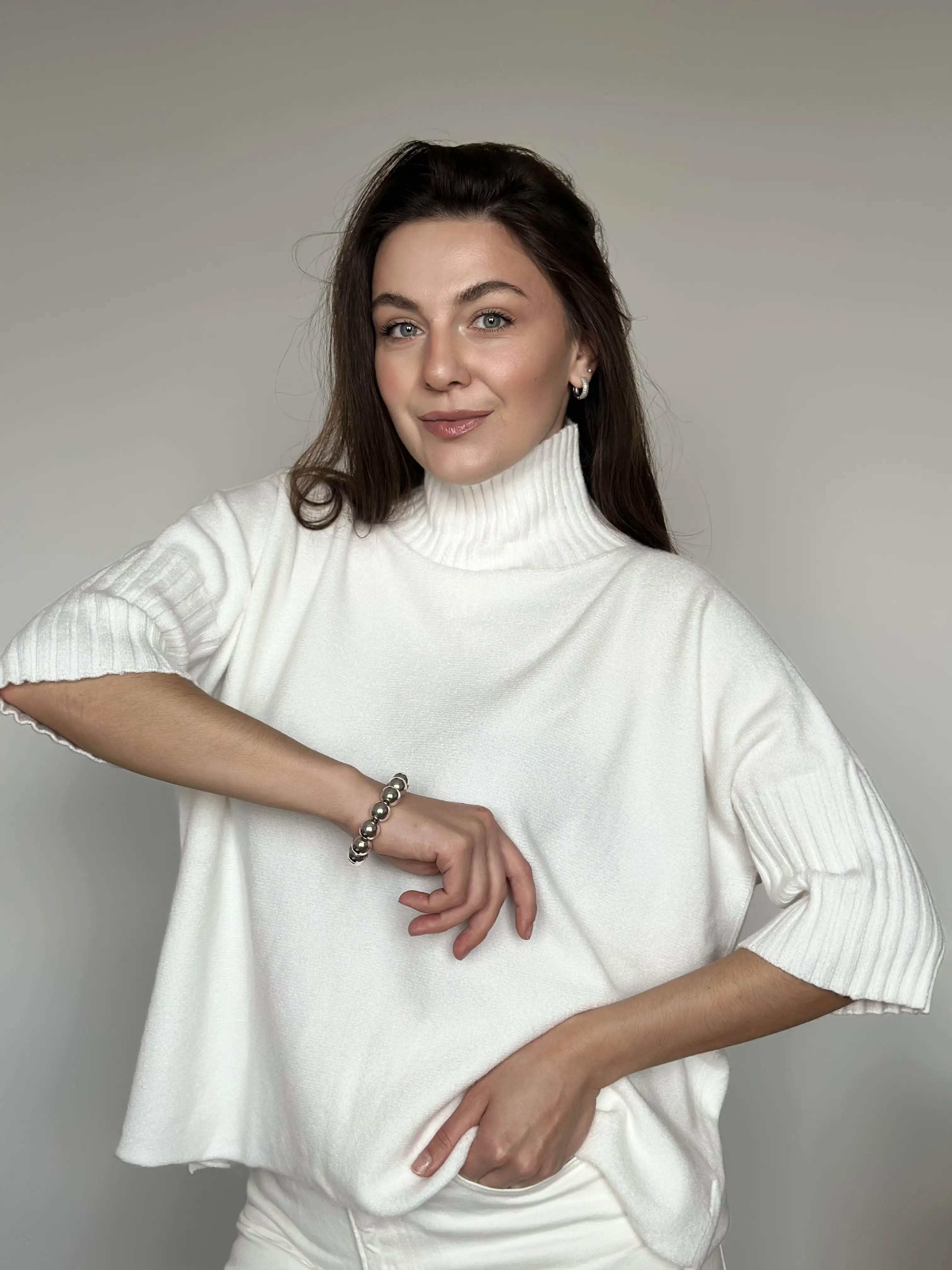 Oversized Knit Sweater | BIANCO