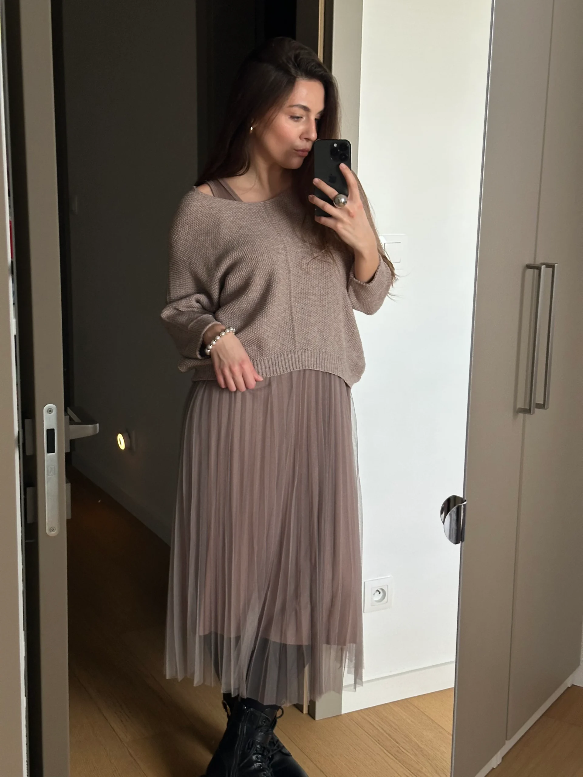 Oversized Pullover & Sleeveless Dress Set | TAUPE 1 Oversized Pullover & Sleeveless Dress Set | TAUPE 1
