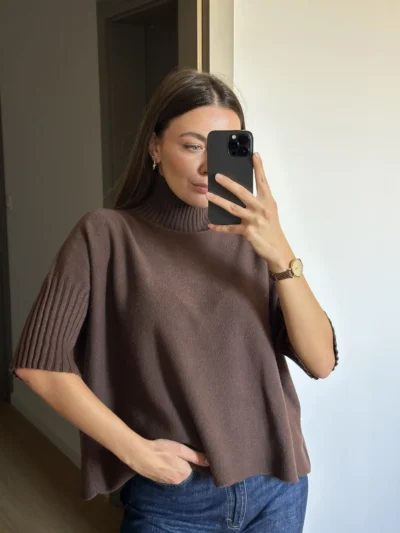Oversized Knit Sweater | CHOCOLATE
