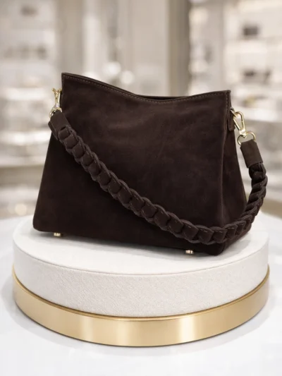 Suede Leather Shoulder Bag | MORO