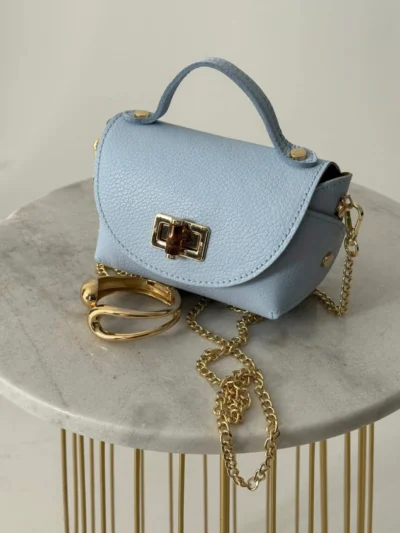 Luxury mini leather bag | BLUE Luxury mini leather bag | BLUE