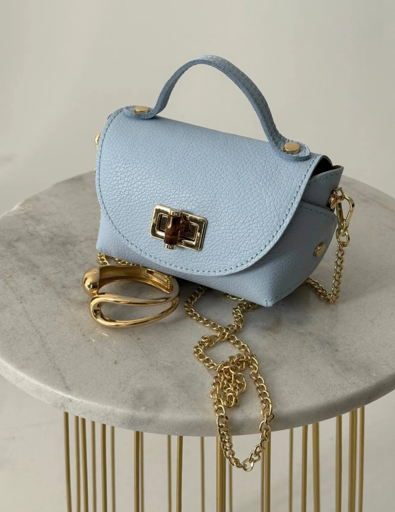 Luxury mini leather bag | BLUE Luxury mini leather bag | BLUE