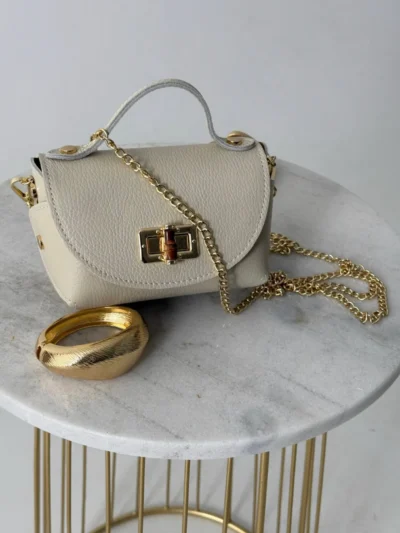 Luxury mini leather bag | BEIGE