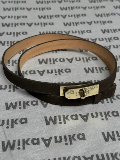 Genuine leather double-wrap belt with gold-tone | BROWN Genuine leather double-wrap belt with gold-tone | BROWN